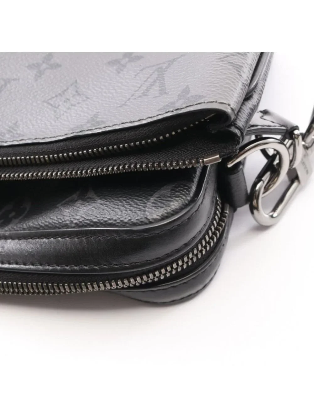 Louis Vuitton Shoulder Bag Trio Messenger Monogram Eclipse Canvas Leather
